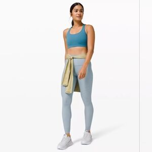 Lululemon Zoned In Light Blue Tights 27”Envelope Pocket  Sz 10